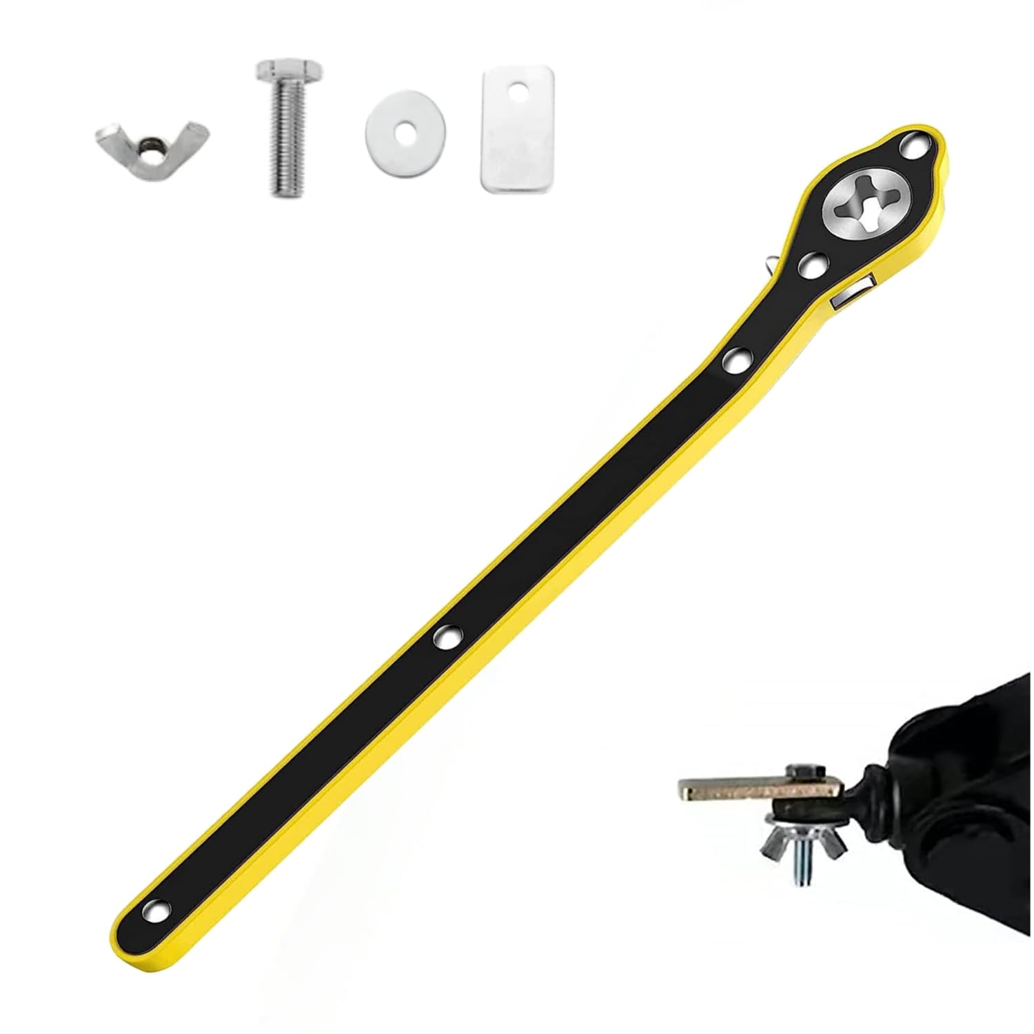 Giftock Car Jack Wrench Effortlessly Lift and Repair with Labor-Saving Power Universal car jack lifter 360 Degree Swivel for Tire Wheel Your Ultimate Repair Tool (CROSS, STANDARD)