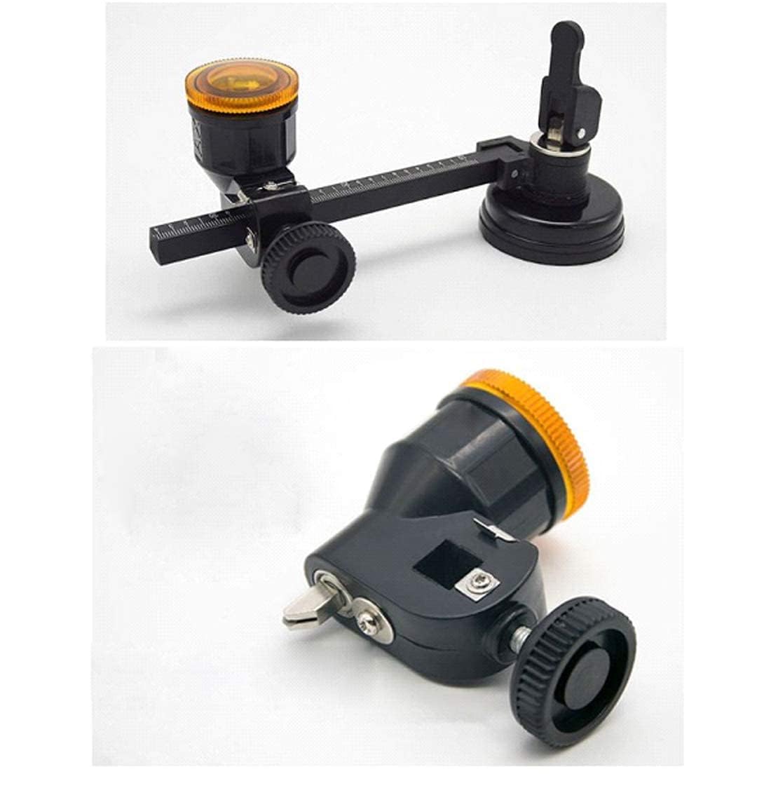 Giftock  Glass Compass Gauge Cutter |Wheel Blade Glass Cutting |Tool Wheels Compasses Suction Glass| Circle Cutter Adjustable Tool Set with Round Knob Handle and Suction Cup