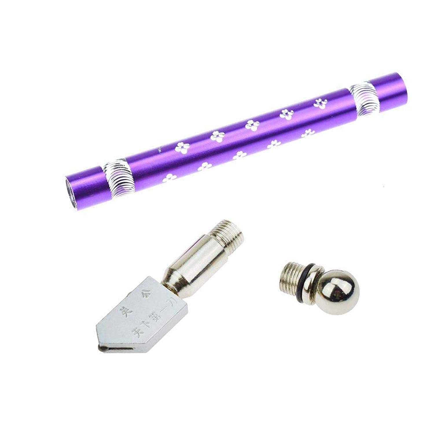 Giftock Professional Glass Cutting Tools - 5mm-15mm Metal Handle Pencil Style Glass Cutter