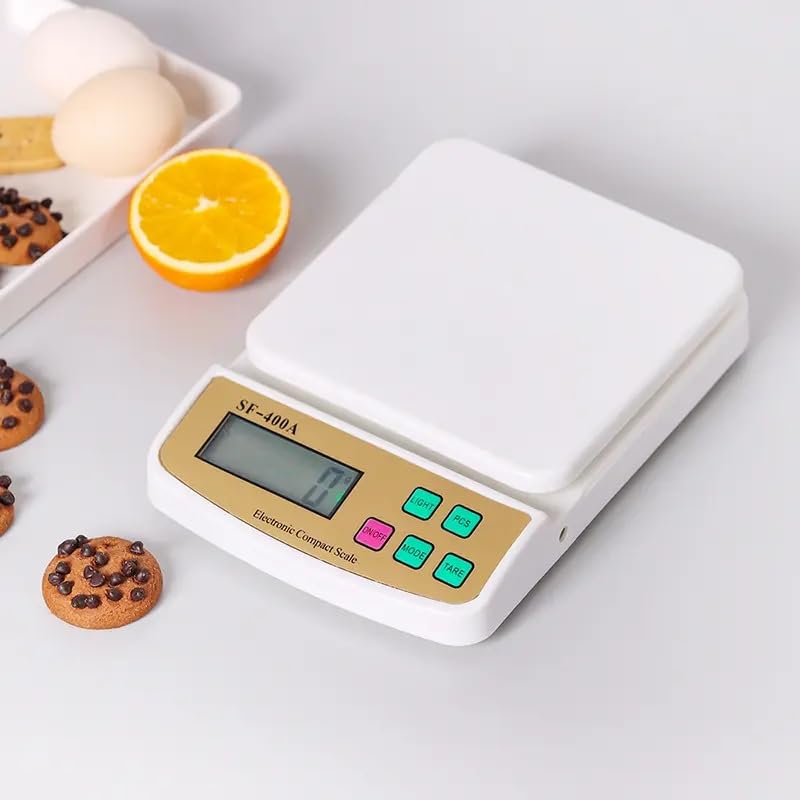 Giftock Multipurpose Kitchen Small Weighing Scale With Tare Function SF 400A, Digital Kitchen Scales Vegetable, Food Weight Machine for Shop Home (10 Kg)