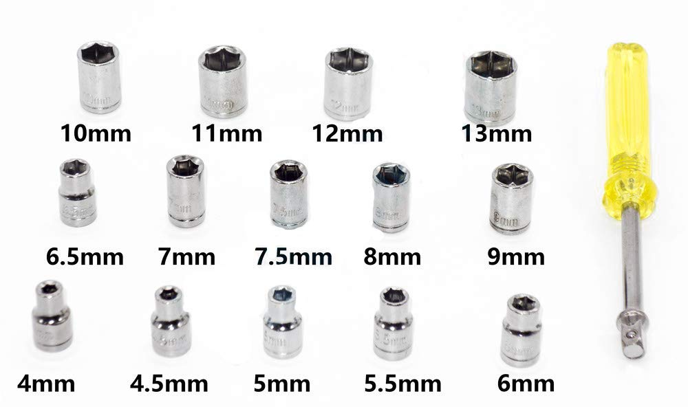 Giftock Automobile Box Wrench Sleeve Suit Auto Car Repair Hardware 40 in 1 Pcs Tool Kit and Screwdriver and Socket Set