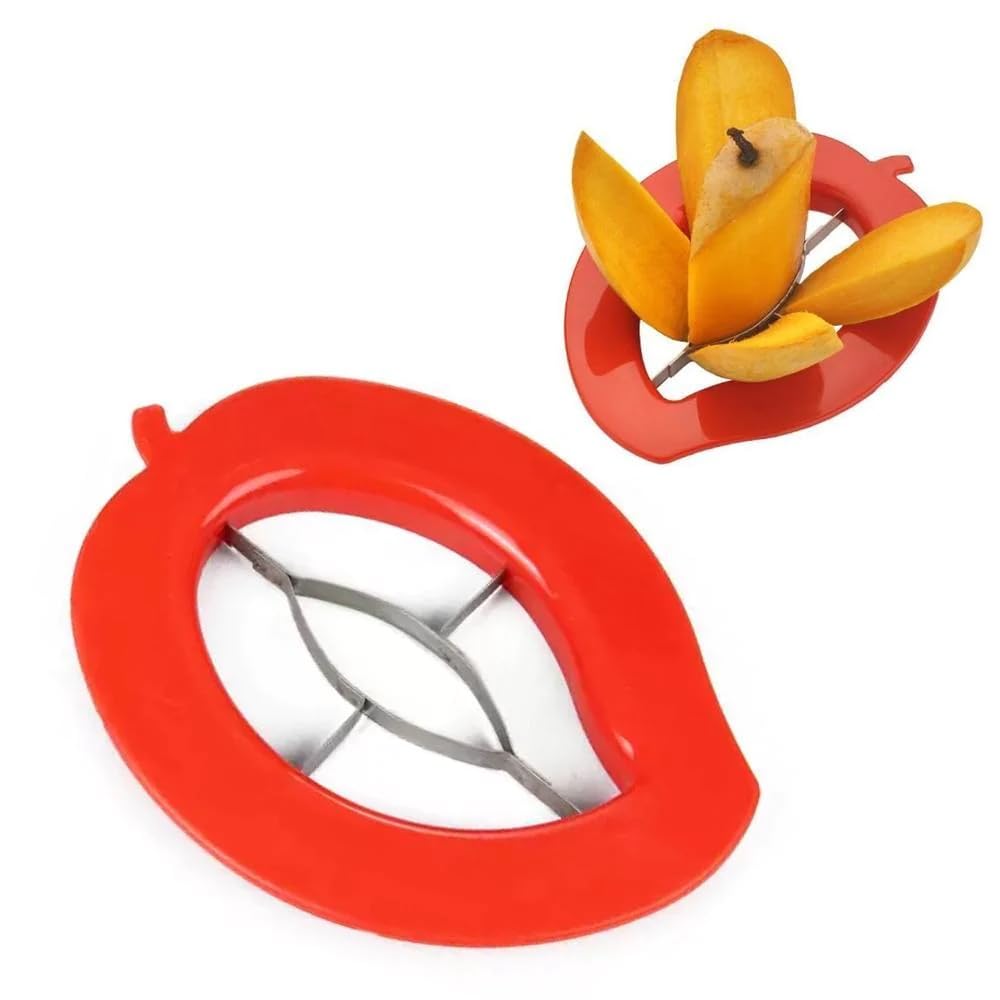 Giftock Deluxe Mango Cutter Chopper Slicer Machine a Mango Cutting Tool with Stainless Steel Blades for Easy and time-Saving Slicing of Same-Size Mango Slices