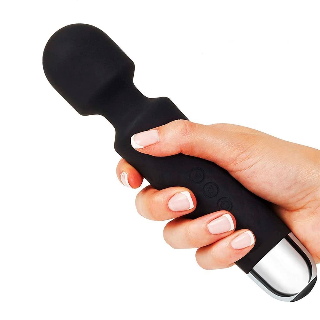 Giftock Body Massager-Waterproof Rechargeable Personal Body Massager for Women | Cordless Handheld Wand with 20 Vibration Modes 8 Speed Patterns Perfect for Pain Relief Massag