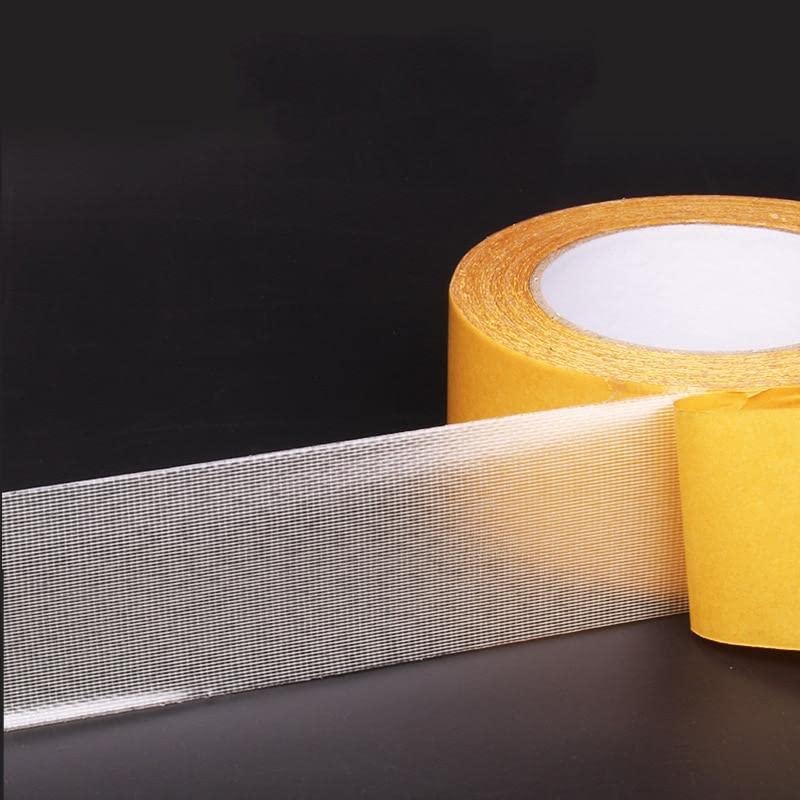 Giftock Double Sided Carpet Tape Heavy Duty, super Strong Sticky Tape for Carpet, Non Slip Waterproof Removable Mesh Grid Suitable for Hardwood Floors, mats(CARPET ADHESIVE YELLOW TAPE)