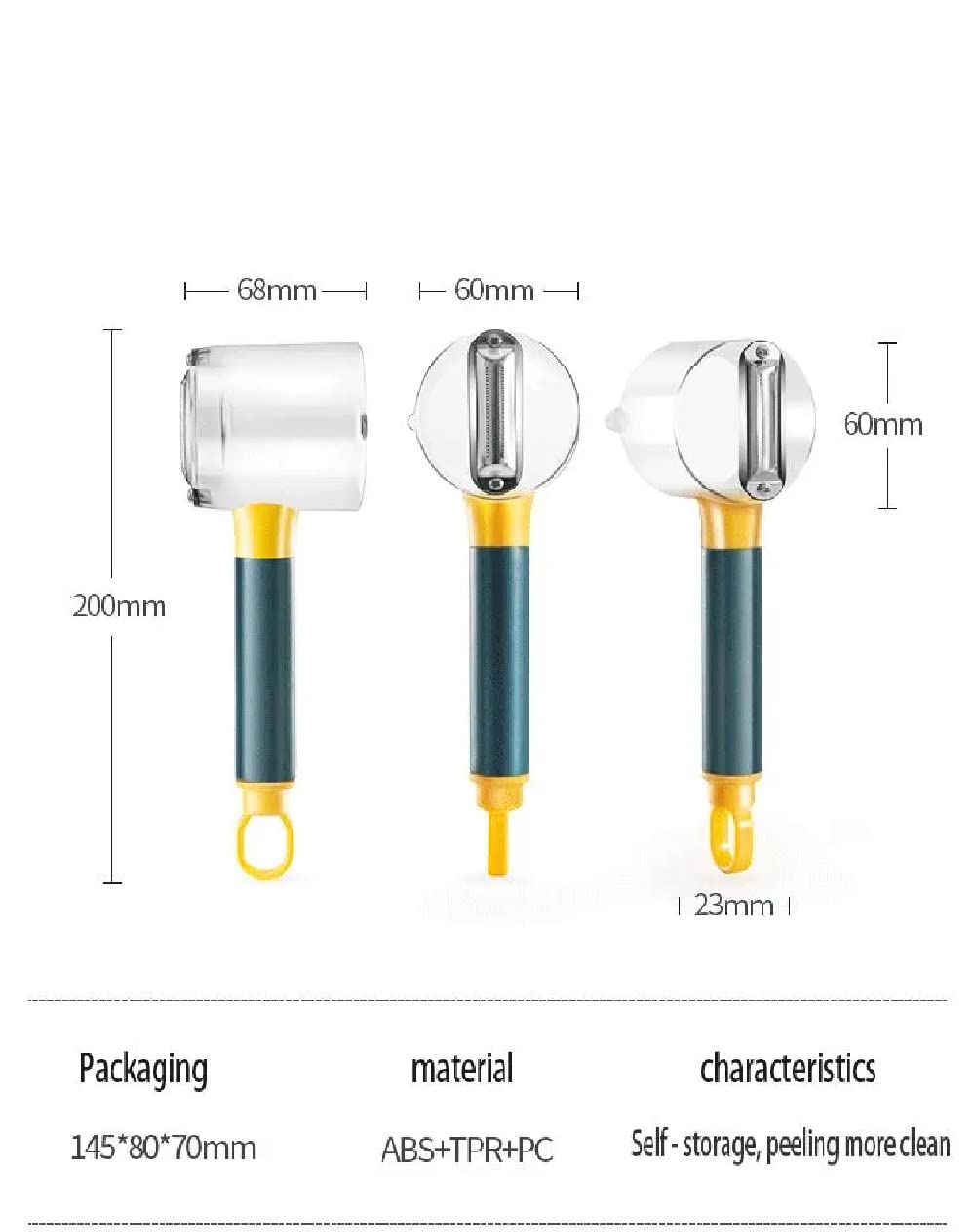 Giftock Multi Functional Storage Peeler,Fruit Peeler, Vegetable Peeler,Peeler with Storage Container,Shredder Peeler Slicer [1]