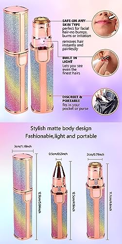 Giftock Eyebrow Hair Removal USB Rechargeble Pain Less Flawless Machine for Women & Men - Face, Chin, Cheek, Eyebrow, Upper Lip Hair Remover for Women - Lipstick Shaped (Eyebrow Trimmer)