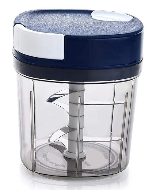 Giftock Kitchen 2 in 1 Vegetable & Dry Fruit Quick & Efficient Square Handy Chopper (650 ml) (Multicolor)