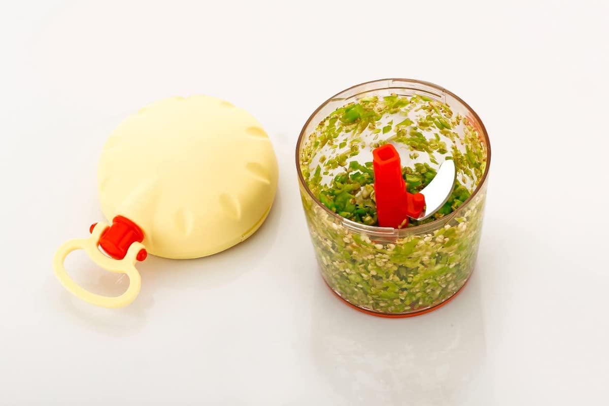 Giftock New Handy Chopper for Vegetable, Fruit and Dry Fruit Cutter with 3 Stainless Steel Blade - 450ml