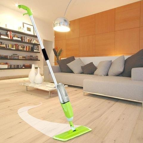 Giftock Healthy Spray Mop - Floor Mop with Removable Washable Cleaning Pad and Integrated Water Spray Mechanism (Random Color)