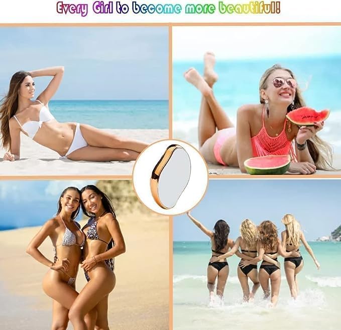 Giftock Hair Remover for Women and Men Hair removar pad Crystal Hair Eraser for Women Painless Hair Remover for Women Reusable Painless Hair Removal Stone