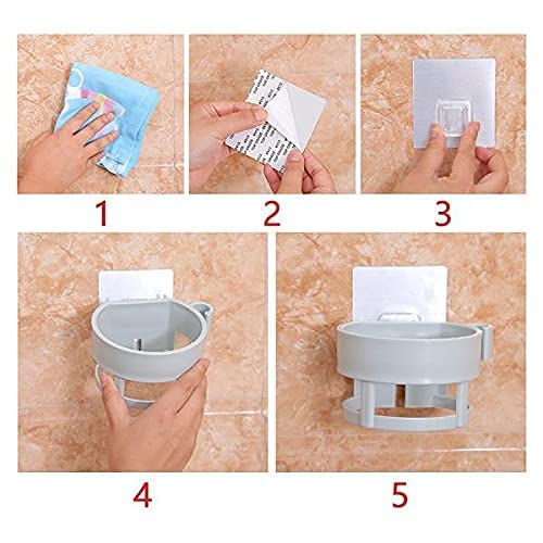 Giftock Hair Dryer Holder Wall Mounted Self Adhesive, Plastic Hair Blow Dryer Styling Tools Rack, Bathroom Organizer Compatible (1 PCS)