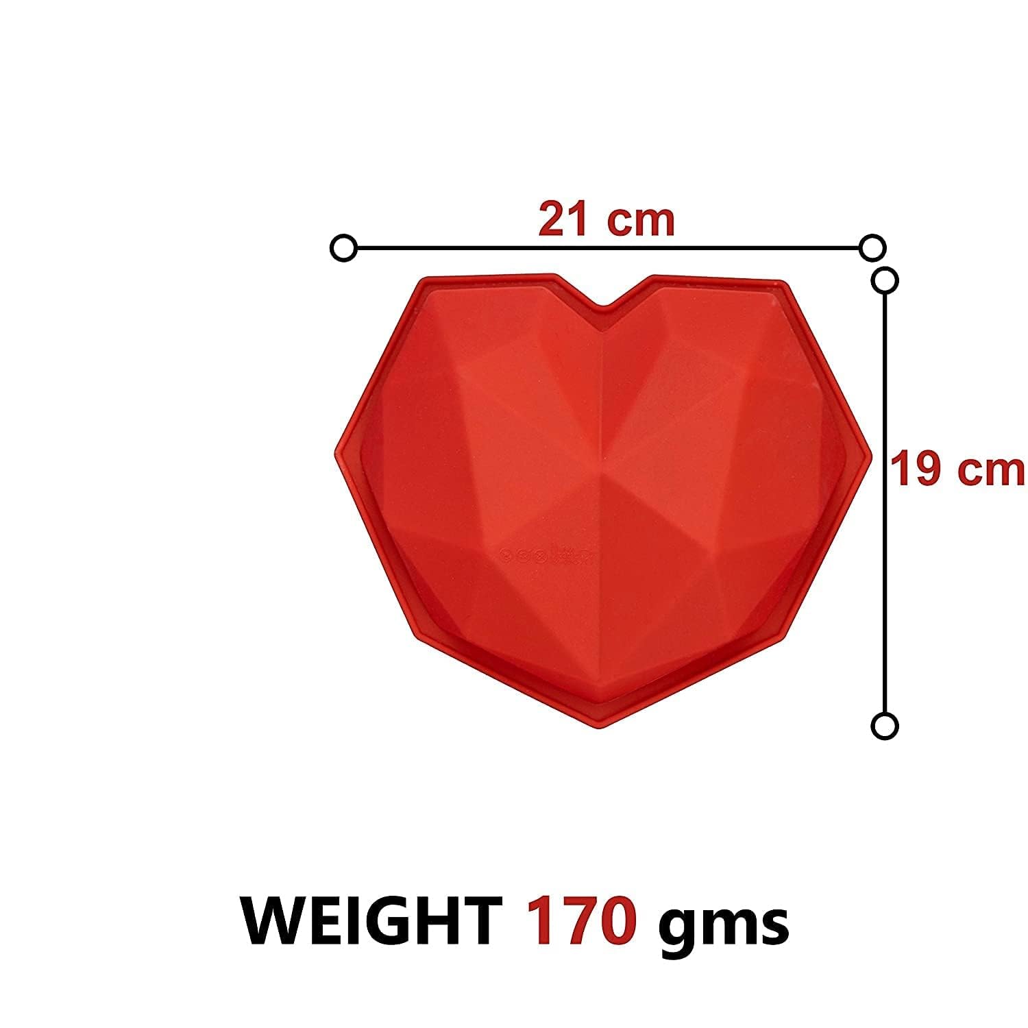 Giftock Pinata 3D Diamond Heart Shape Chocolate/Cake Mold with Hammer, Pinata Cake Mould, Chocolate Shaping Tool, Flexible Silicone Mold