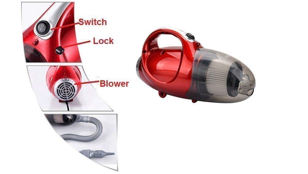 Giftock Plastic Vacuum Cleaner for Home and Car Blowing and Sucking, 220-240 V, 50 HZ, 1000W, Medium