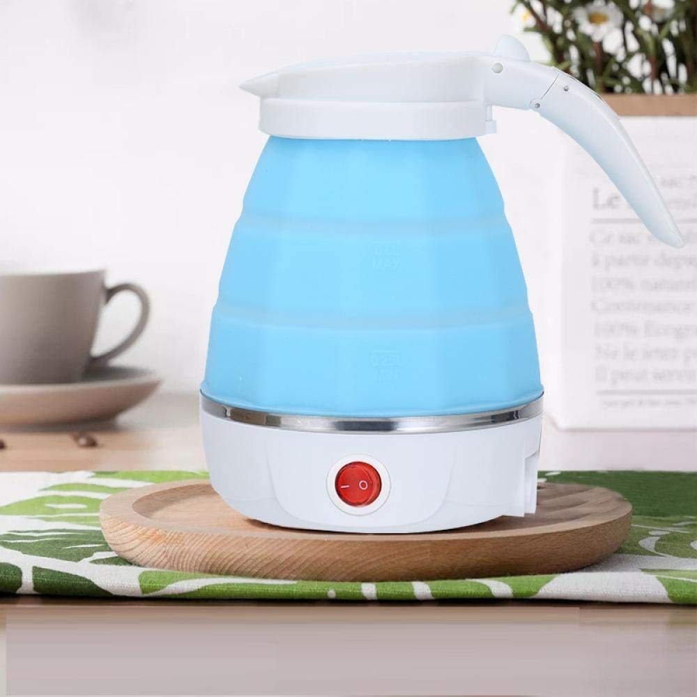 Giftock Travel Foldable Electric Kettle,Collapsible Electric Kettle Food Grade Silicone Small Electric Kettle Boiling Water, Used in Coffee,Tea,Milk,Dual Voltage(600ml,110-220V) (Multi Colour)