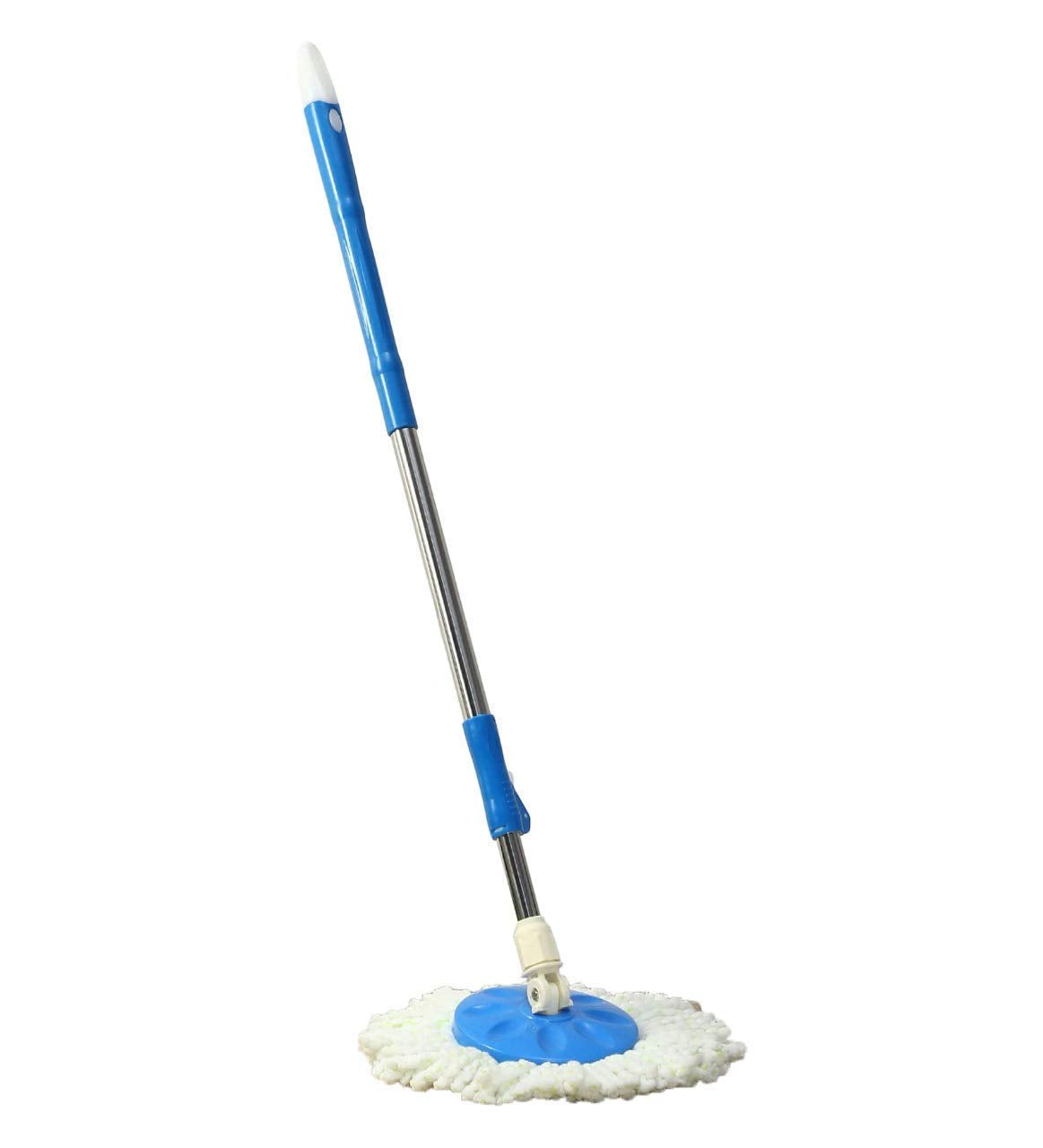 Giftock Spin Mop Broom Handle Stick with Microfiber Head Refill Stainless Steel Pole for 360? Floor Cleaning (multi)