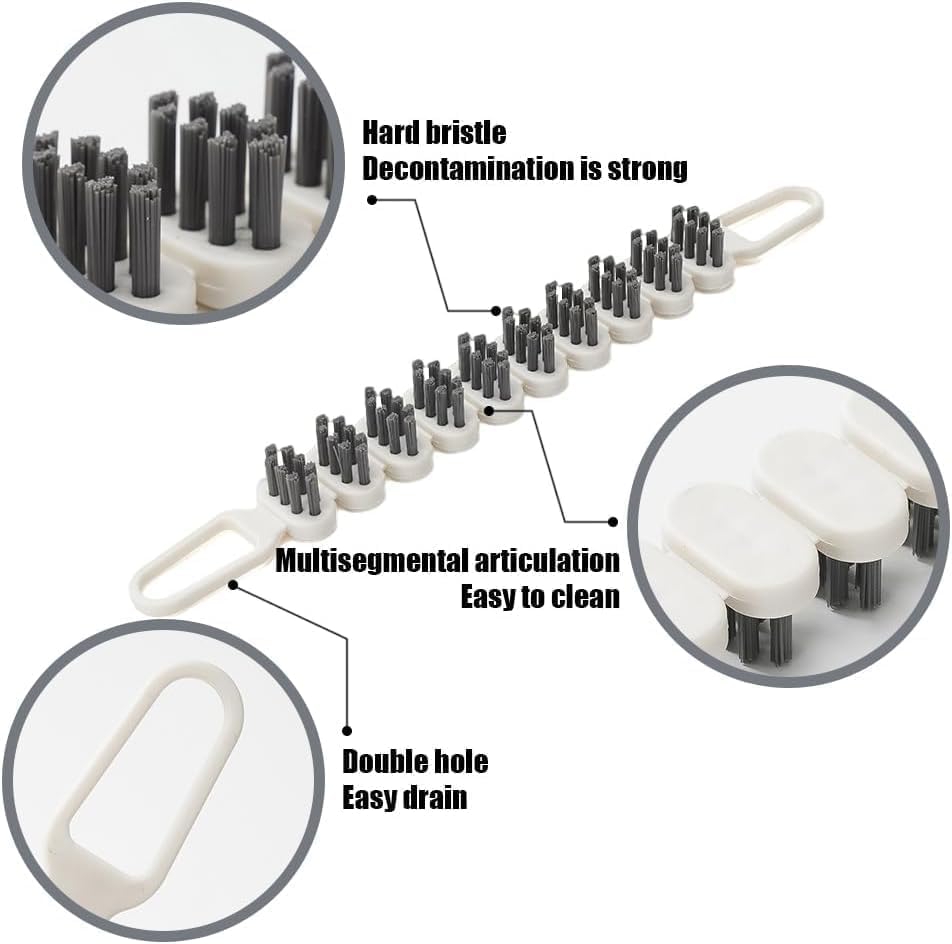 Giftock Crevice Cleaning Brush, Multifunctional Gap Cleaning Brush Tool, Bathroom Gap Brush,Flexible Gap Cleaning Brush, Bendable Brush for Bathroom Kitchen Faucets, Corners, Taps. (Pack of 1)