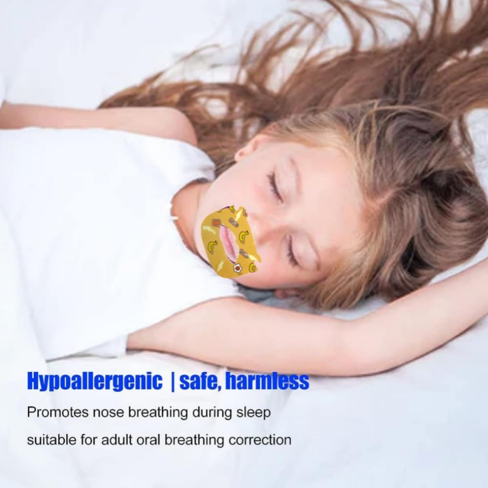 Giftock Anti-Snoring Sticker non-woven fabric Anti-Snoring Sticker Mouth Correction Sticker Mouth Tape for Sleeping,Kids Sleep Strips, Mouth Strips for Sleeping,for Children Adult Night Sleep(30 pcs)