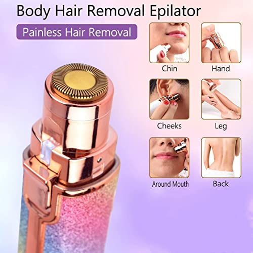 Giftock Eyebrow Hair Removal USB Rechargeble Pain Less Flawless Machine for Women & Men - Face, Chin, Cheek, Eyebrow, Upper Lip Hair Remover for Women - Lipstick Shaped (Eyebrow Trimmer)