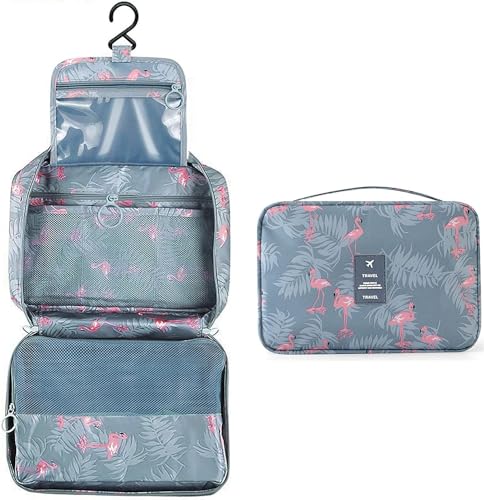 Giftock Cosmetic Hanging Toiletry Bag for Men Women Travel Organizer Accessory Waterproof Nylon Makeup Shaving Kit Pouch Bag for Men Women