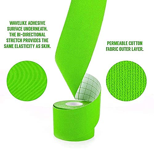 Giftock Tape 5cm * 5m Roll Strapping Taping Athletic Sports Tape for Men Knee Shoulder Elbow Ankle Neck Muscle Superior Waterproof Adhesion Non Latex Safe for Kids Pregnant Women