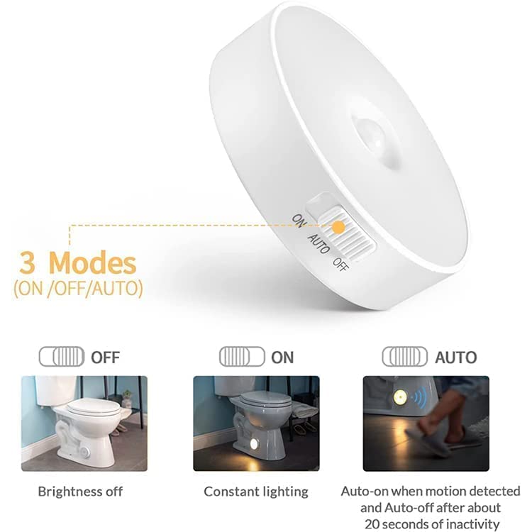 Giftock Motion Sensor Light for Home with USB Charging Wireless Self Adhesive LED Magnetic Motion Activated Light Motion Sensor Rechargeable Light Motion Activated (2)