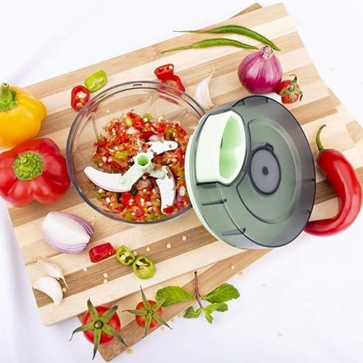 Giftock Handy and Compact Chopper Pro Mini with 3 Blades Handy Onion Chopper Vegetable - Multicolor (450 ml - PRO Mini Chopper)