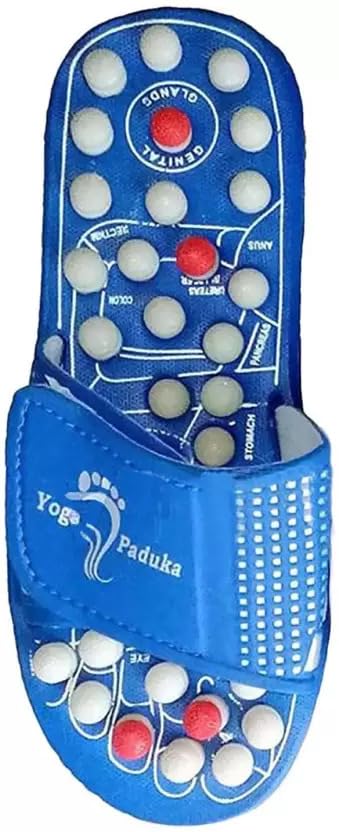 Giftock Spring Acupressure Magnetic Therapy Sandals |Yoga Paduka Acupressure Foot Relaxer| Foot Massager Slipper| Rotating Acupressure Foot Slippers for Men & Women (6 UK)
