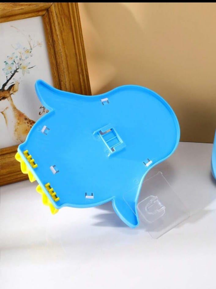 Giftock Toothbrush Holder Storage Organizer for Bathroom Wall Mounted Penguin Shape with Self Adhesive Stick Multipurpose Wall Shelves Plastic (1)