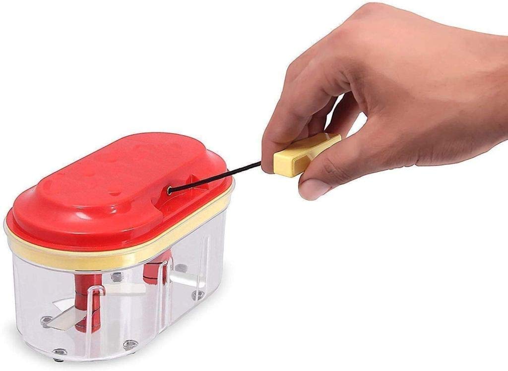 Giftock Vegetable & Nuts Chopper/Dori Chopper Dual Blades Twins Chopper Hand-Powered Double Bowl Twin Fruit & Vegetable Big Twin Chopper with 2 Chopping Blade Cutter Mixer Manual Food Processor