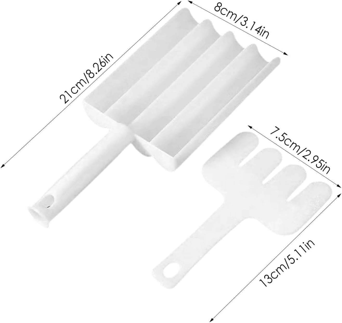 Giftock Small Multifunction Fritters Maker - Creative Fritters Scoop Multi-Function Ball Maker | Portable Maker for Making Cake Balls, Ice Cream Spoon, Doughnut, Hand Cutting Scoop (2pc Set)