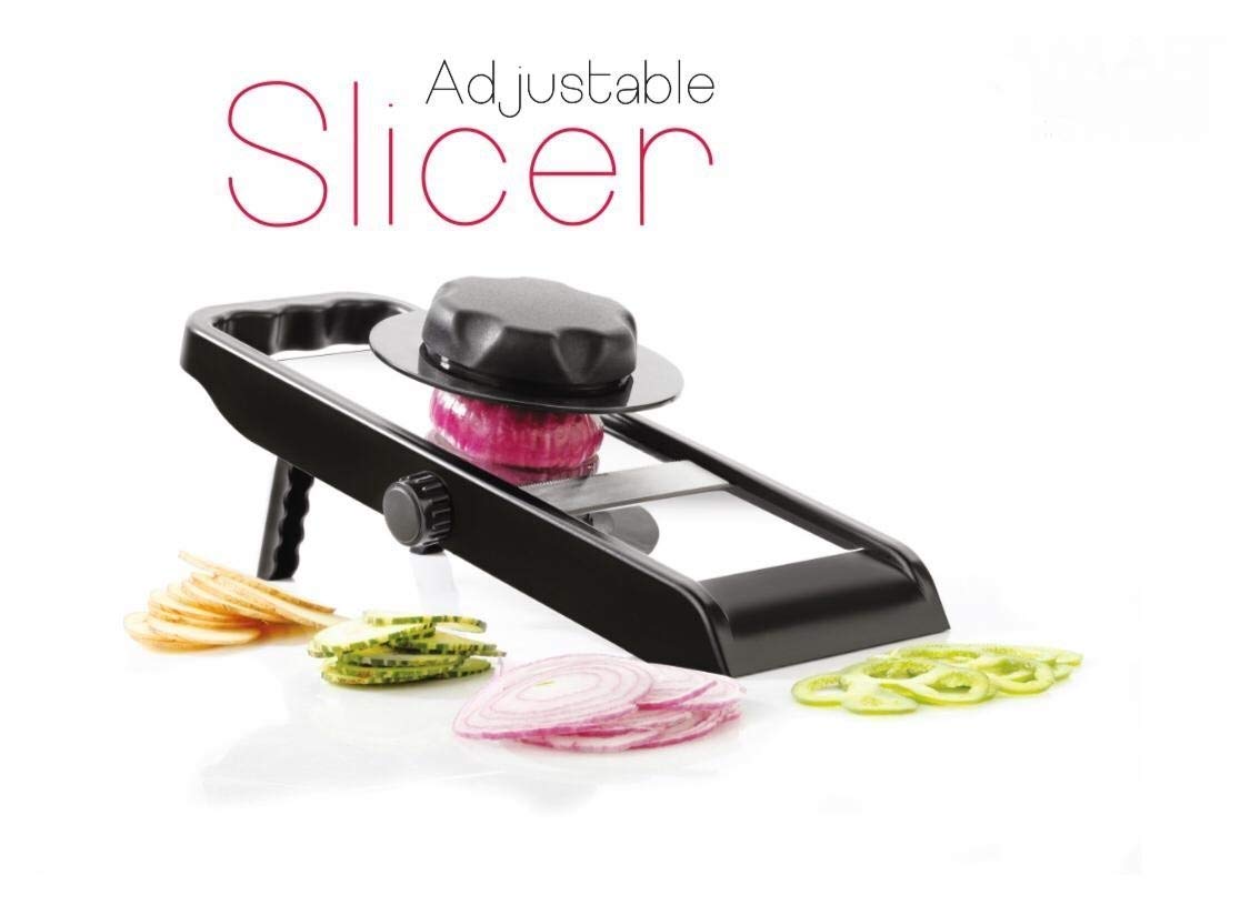 Giftock Multipurpose Slicer Cutter-Dual Stainless Steel Cutting Blades Spiral Slicer for Zucchini Spaghetti Noodles- Veg. Salad Maker Slicer for Kitchen (Watermelon Slicer)