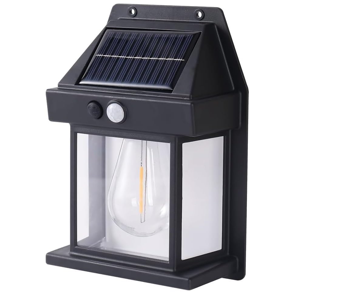 Giftock New Wireless Dusk to Dawn Motion Sensor LED Wall Sconce, Solar Light Outdoor Wall Light, Solar Lamp with Motion Sensor, Waterproof Outdoor Lamp for Garden, Patio, Yard (1 pc)