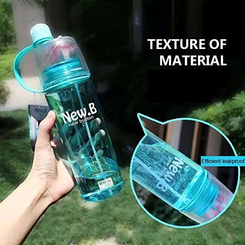 Giftock Polypropylene 2 In 1 Drink & Mist Water Bottle | Spray Water Bottle, 600 Ml (Assorted Color)