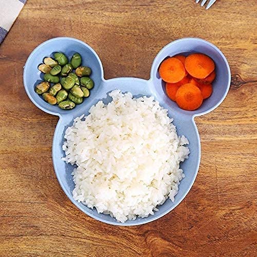 Giftock Unbreakable Plastic Mickey Minnie Shaped Small Food Serving Plate | Snack Serving Mickey Mouse Plate/Tray for Home,Restaurants, cafes (Multicolor) (Pack of 1)