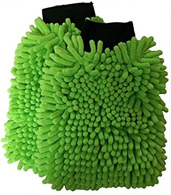 Giftock Microfiber Wash and Dust Chenille Mitt Cleaning Gloves (1 PC Single Sided, Extra Large, Big Chenille Mitt Glove) Multicolor