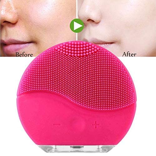 Giftock Forever Lina Dual-sided mini Smart Silicone Electric Facial Cleansing Device, Rechargeable, Multicolor