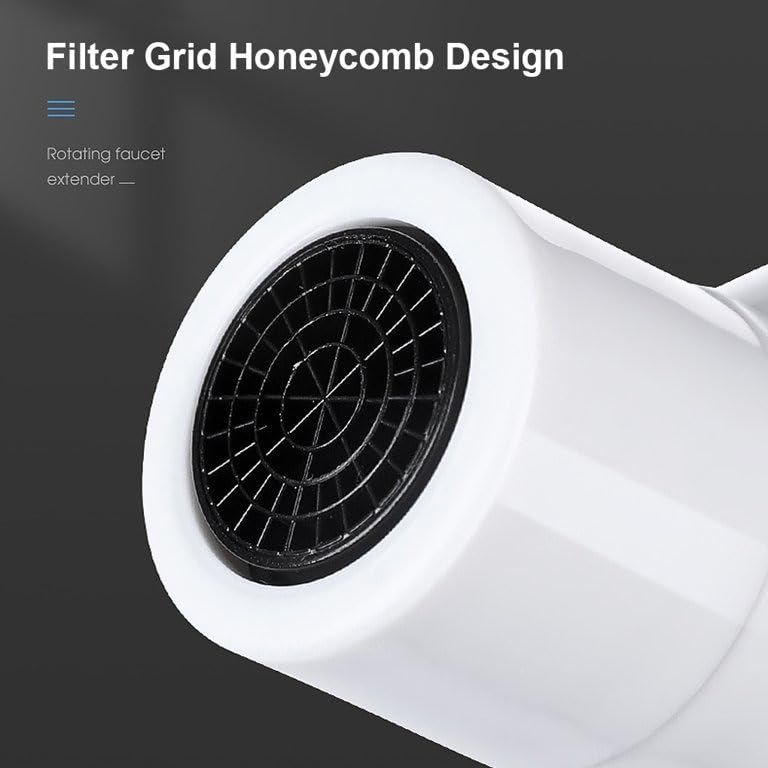 Giftock Universal Splash Filter Faucet 720 Degree Rotatable Plastic Silicone Sprayer Head with Wrench Household Tap Water Outlet Water Saving Tap Nozzle