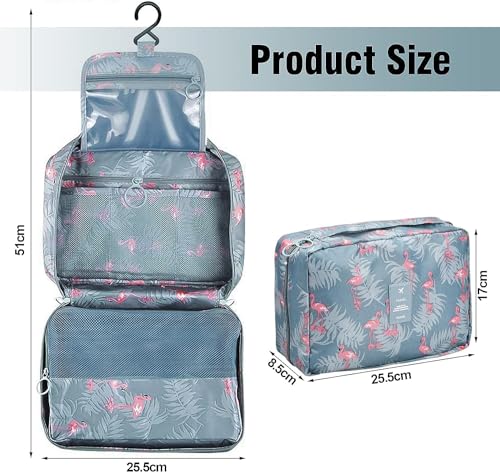 Giftock Cosmetic Hanging Toiletry Bag for Men Women Travel Organizer Accessory Waterproof Nylon Makeup Shaving Kit Pouch Bag for Men Women