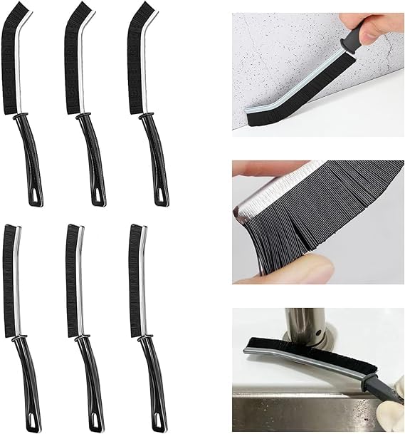 Giftock Gap Cleaning Brush Multi-Purpose Door Window Track Deep Cleaning Brush Supplies,Bathroom Gap Cleaning Brush, Clean The Dead Corners of Bathroom Kitchen Tiles (Pack of 3)