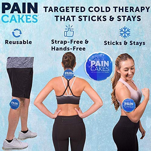 Giftock Stickable Pain Cakes Ice pack (Reusable Cold Therapy Ice Pack Conforms to Body, 1 Large, 5") by MARK AMPLE