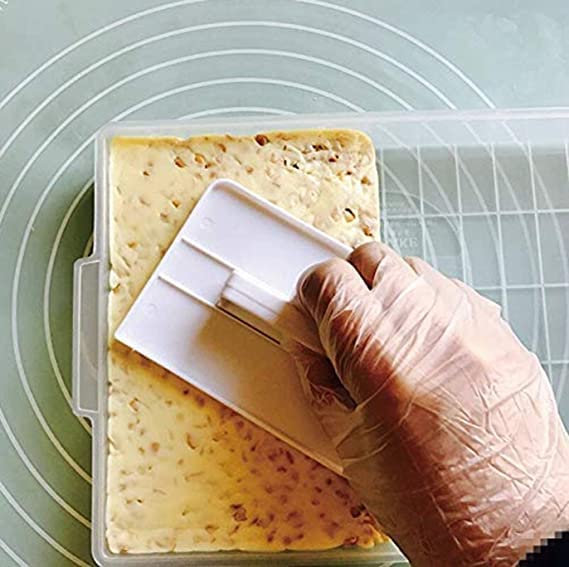Giftock Plastic Cake Candy Pastry Decorating Icing Smoother Cream Scraper Fondant Polisher Finisher Cake Baking Finishing Tools