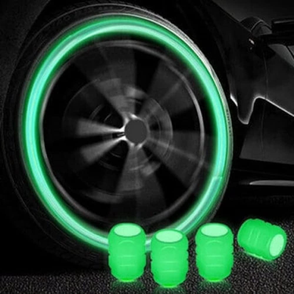 Giftock LED (Pack Of 4) Sunlight Or Flash Light Recharge Tyre Wheel Valve Cap Flashing Lights Chargeble LED Flash Light Set for Car Bike Bicycle Motorcycle Tricycle Golf Cart Tire Motion Movement Activated ( Multi Color )