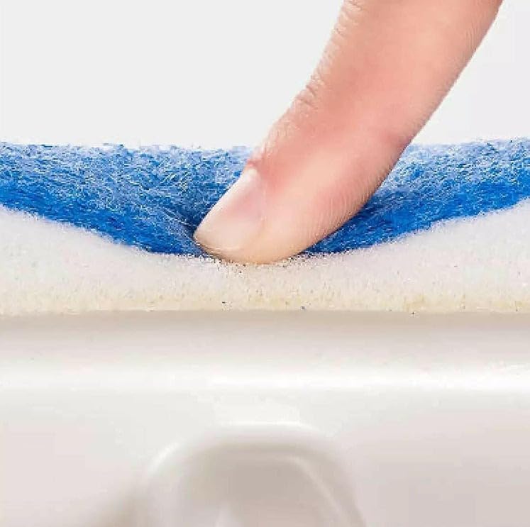 Giftock Stainless Steel 2 in 1 Glass Wiper Cleaning Brush|Household Cleaner Mirror Grout Tile Cleaner Washing Pot Brush Double-Sided Glass Wipe Bathroom Wiper Window Glass Wiper(Multicolor)- Pack of 1