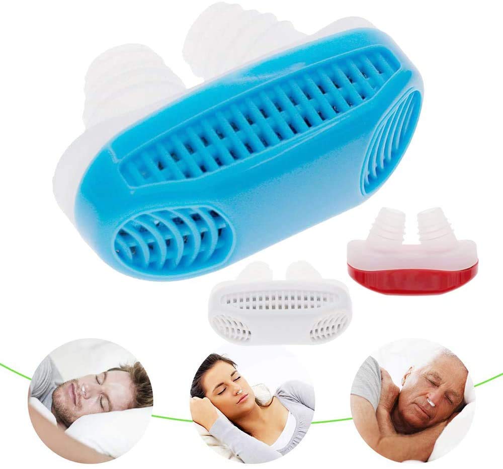 Giftock 2 In 1 Nose Clip Sleeping Breath Aids Device Anti Snoring Solution for Men Women Device Stop Snore Teeth Grinding Snor clip (Modern)