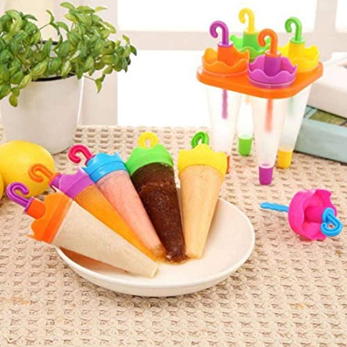 Giftock Ice Candy Moulds for Freezer Ice Pop Makers Plastic Reusable Kulfi Mould Set for Children and Adults- 100% Food Grade (Design -1)