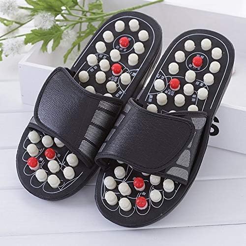 Giftock Spring Acupressure Magnetic Therapy Sandals |Yoga Paduka Acupressure Foot Relaxer| Foot Massager Slipper| Rotating Acupressure Foot Slippers for Men & Women (6 UK)