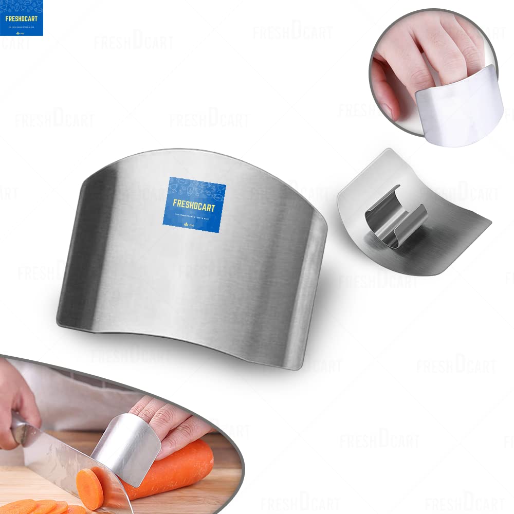 Giftock FDCFG Stainless Steel Finger Cutting Protector Hand Guard | Finger Protector Safe Chopping Hand Guard Pack of (1)