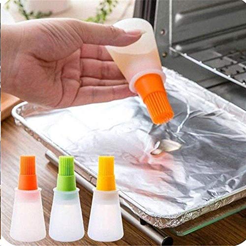 Giftock Oil Bottle Brush- Silicone Pastry Brush for Roasting, sauteing, Baking or Grilling, Frying, BBQ, Cooking Oil Dispenser Kitchen Tools Accessories