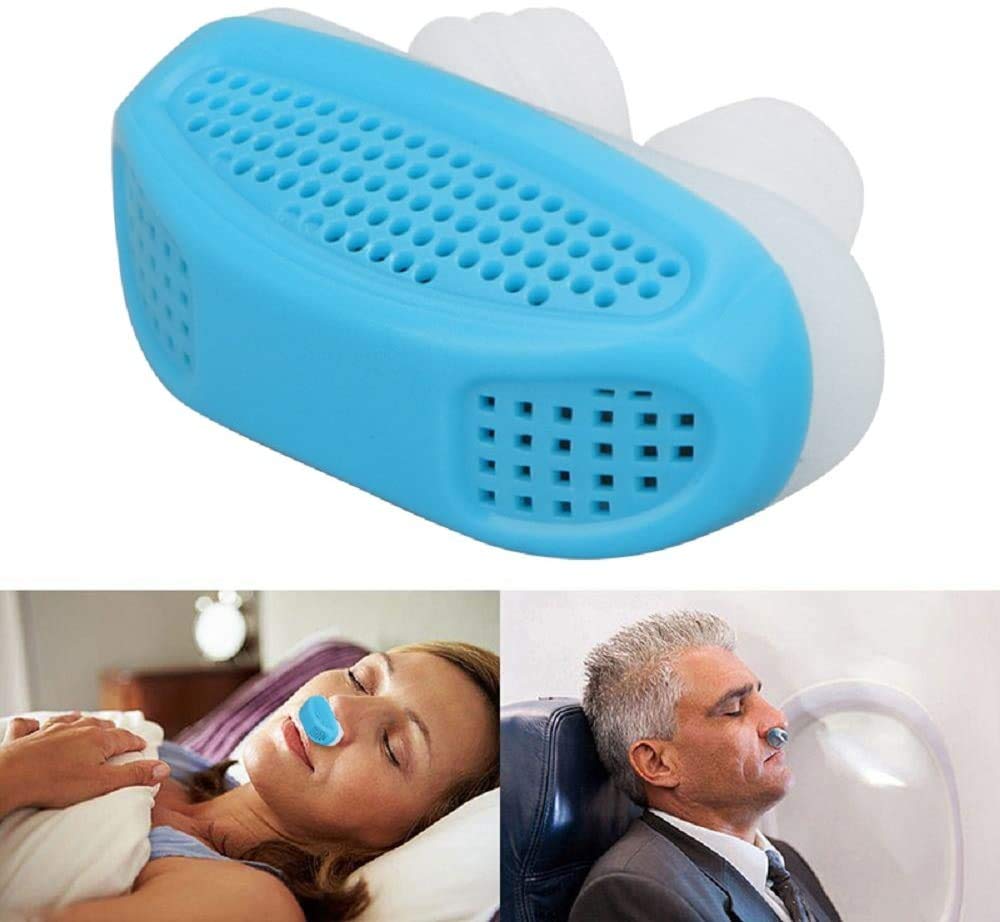 Giftock 2 In 1 Nose Clip Sleeping Breath Aids Device Anti Snoring Solution for Men Women Device Stop Snore Teeth Grinding Snor clip (Modern)