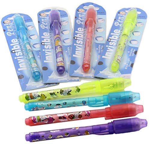 Giftock Invisible Ink Magic Pen (20 Pieces) with UV-Light Birthday Return Gifts for Boys, Girls, Kids All Age Group Bulk Buy Abracadabra Collection